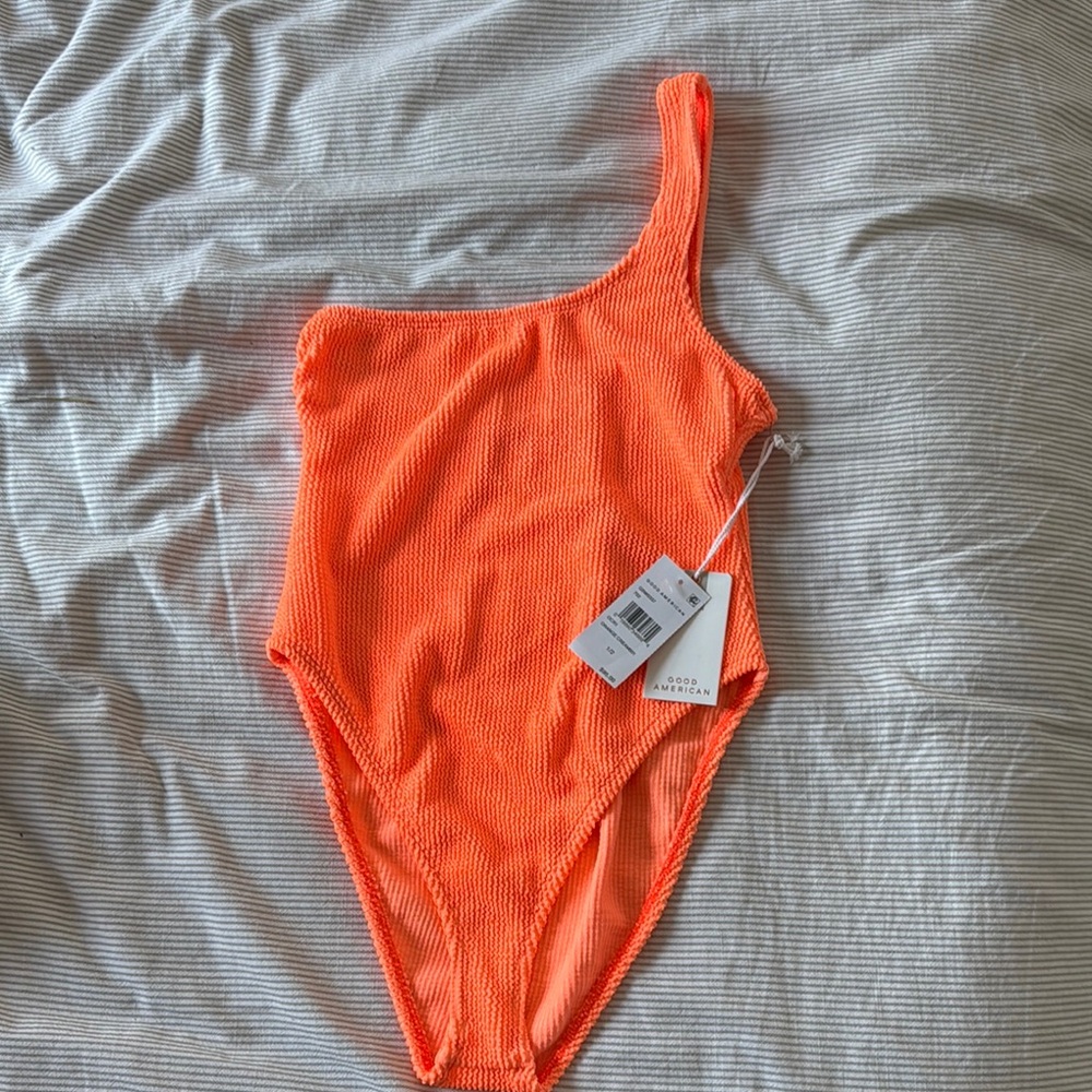 Orange One-Shoulder Kids Swimsuit